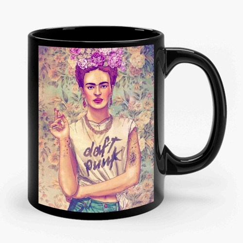 Frida Kahlo Daft Punk Ceramic Mug