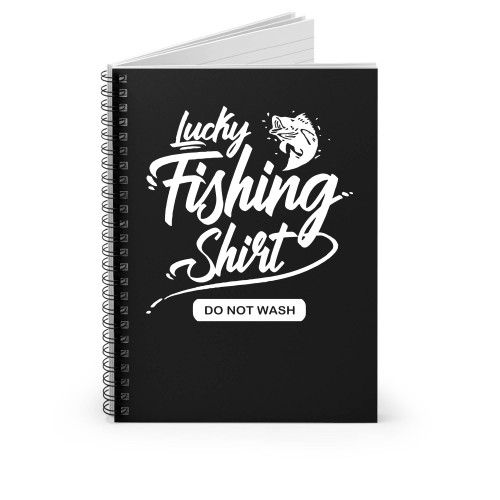 Lucky Fishing Shirt Spiral Notebook