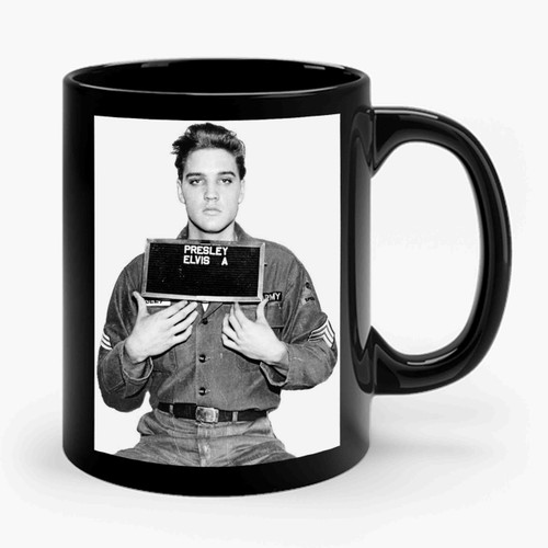 Elvis Mugshot Ceramic Mug