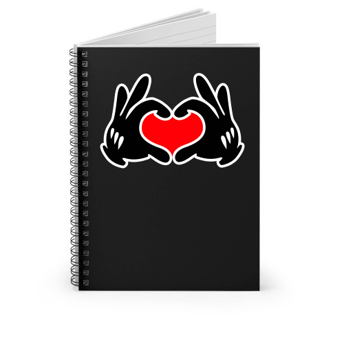 Mickey Mouse Hands Love Spiral Notebook