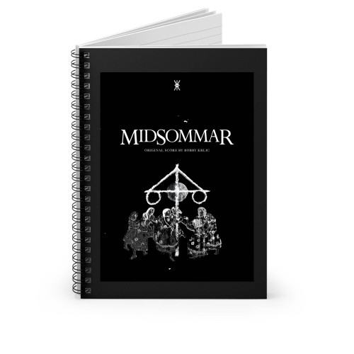 Midsommar Black And White Spiral Notebook