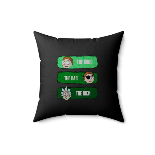 The Good The Bad The Rick Square Pillow Cover