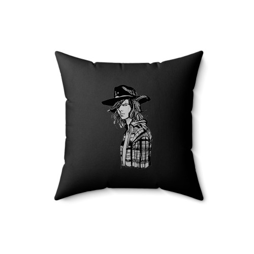 The Walking Dead Collection Carl Portrait Sketch Square Pillow Cover