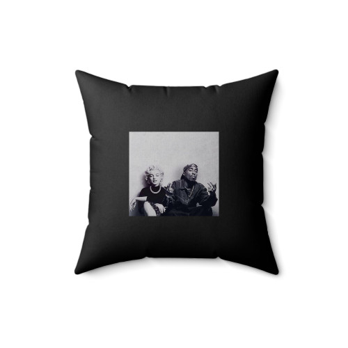 Tupac X Marilyn Monroe Square Pillow Cover
