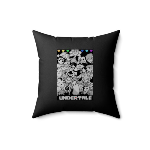 Undertale All Characters Sans Papyrus Toriel Undyne Alphys Square Pillow Cover