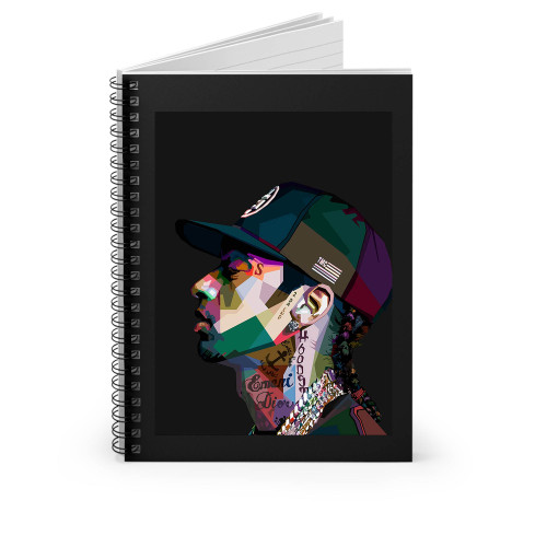 Nipsey Hussle Art Geometric Spiral Notebook Nipsey Hussle Art Geometric Spiral Notebook