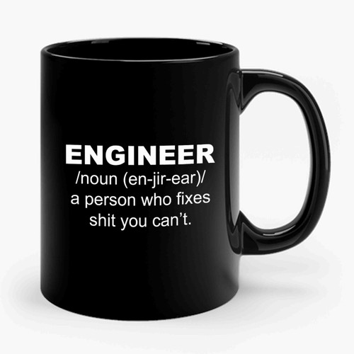 Engineer Noun Definition Funny Ceramic Mug