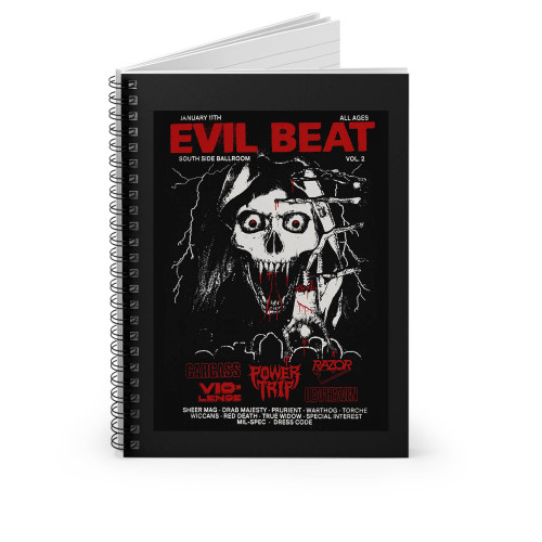 Power Trip Evil Beat 2 Spiral Notebook