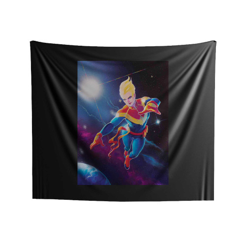 Mighty Captain Marvel Indoor Wall Tapestries