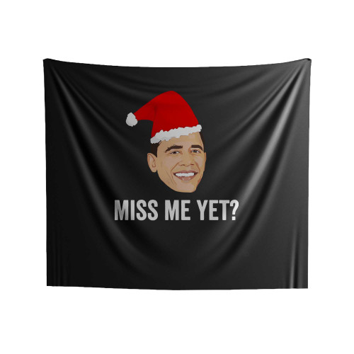 Miss Me Yet Obama Santa Hat Indoor Wall Tapestries