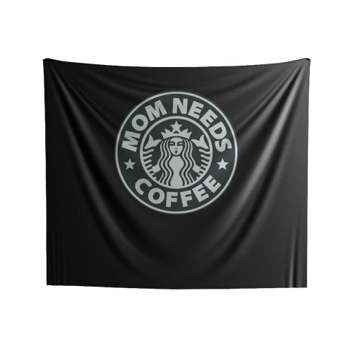 Mom Needs Coffee Indoor Wall Tapestries
