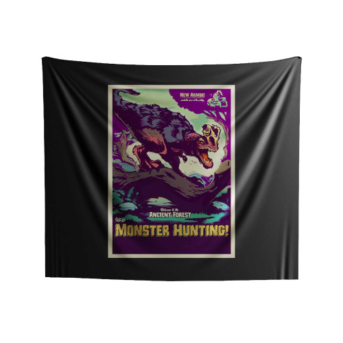 Monster Hunting Ancient Forest Indoor Wall Tapestries