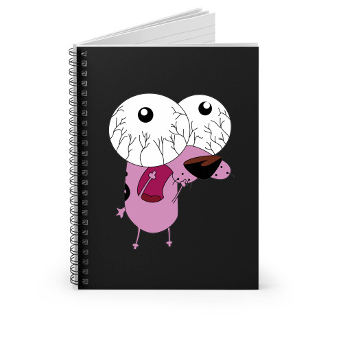 Scared Cartoon Eyes Courage The Cowardly Dog Eyes Spiral Notebook