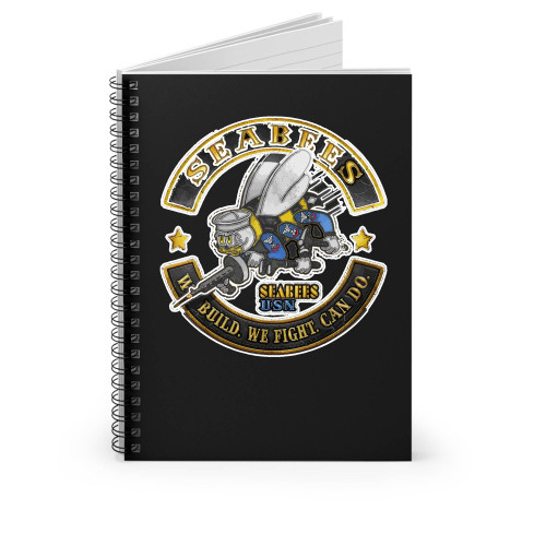 Sea Bees Biker Spiral Notebook