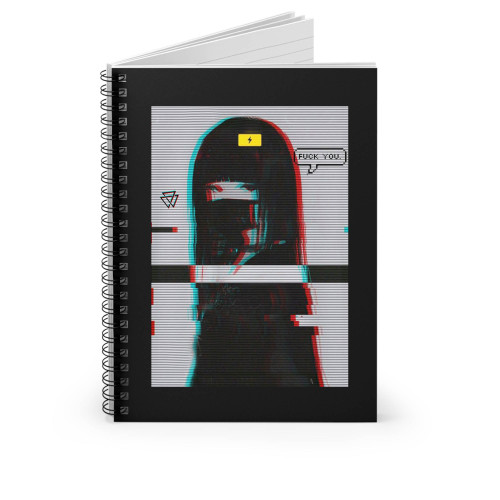 Sexy Anime Manga Girl Futuristic Vaporwave Japan Spiral Notebook