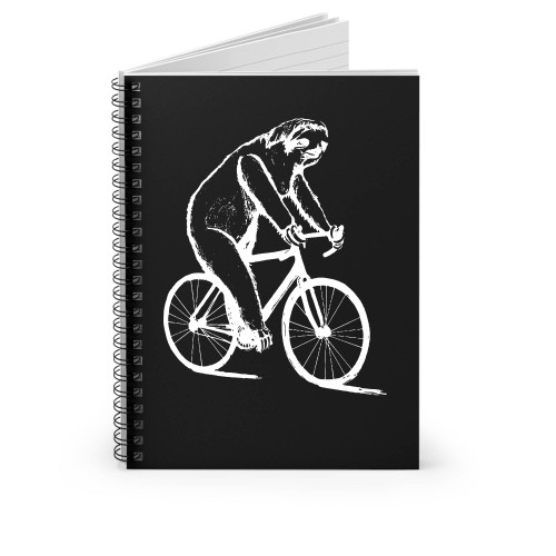 Sloth On Bicycle Spiral Notebook