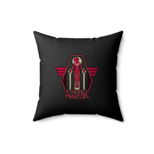 Captain Marvel Flying Warrior Square Pillow Cover