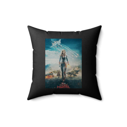 Captain Marvel Girl Hero Square Pillow Cover