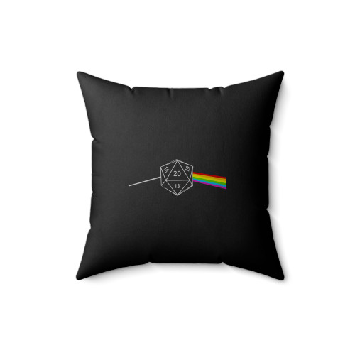 D20 Dice Prism Funny Dungeons And Dragons Square Pillow Cover