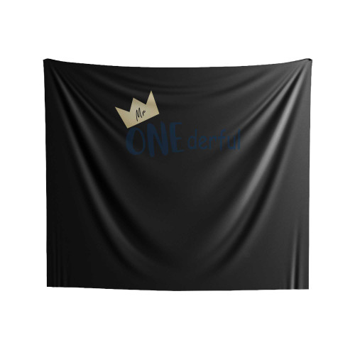 Mr. Onederful Birthday Indoor Wall Tapestries