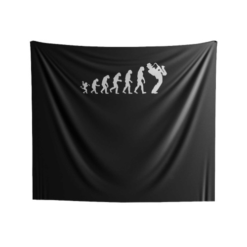 Musicians Saxaphone Lover Evolution Indoor Wall Tapestries