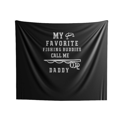 My Favorite Fishing Buddy Calls Me Daddy And Country Love Combo Indoor Wall Tapestries