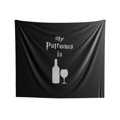 My Patronus Is Wine Indoor Wall Tapestries