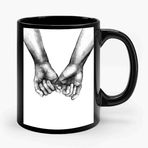 Holding Hands Ceramic Mug