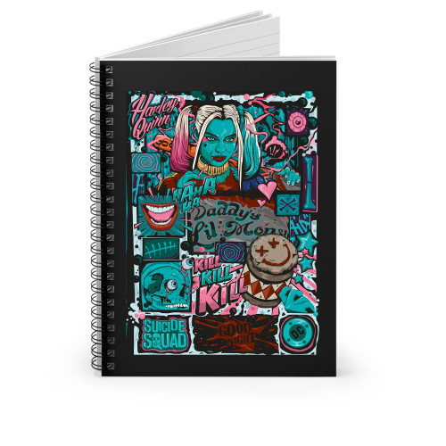 Suicide Squad Harley Quinn Daddy's Lil Monster Spiral Notebook