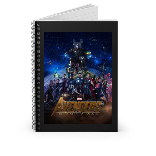 Superheroes In Infinity War Spiral Notebook