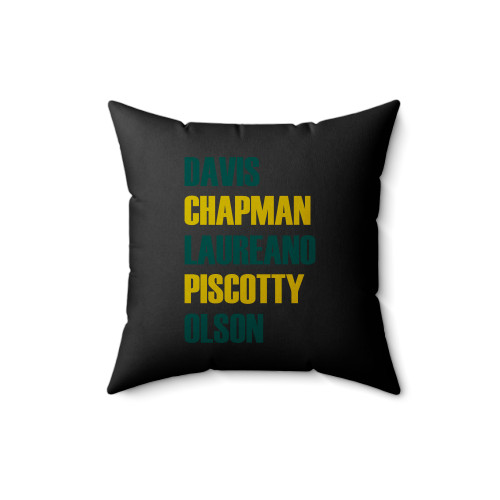 Davis Chapman Laureano Piscotty Olson Athletics Players Square Pillow Cover