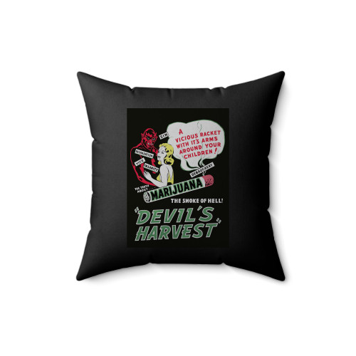 Devil's Harvest Theater Lobby Ad 1942 Square Pillow Cover