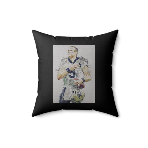 Drew Brees Passing Record Saints Square Pillow Cover