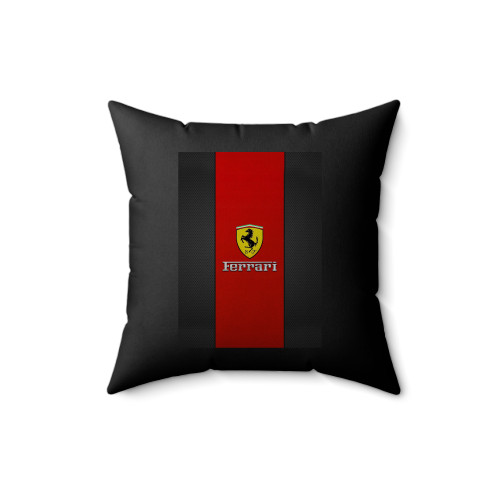 Ferrari Logo Red Design Square Pillow Cover