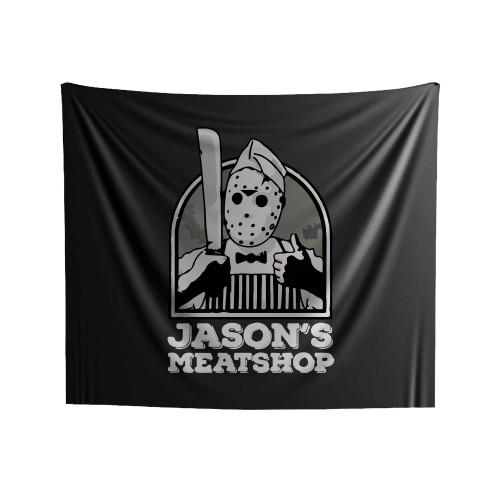 New Jason Voorhees Cult Meatshop Comedy Horror 80S Indoor Wall Tapestries