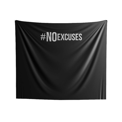 No Excuses Fitness Indoor Wall Tapestries