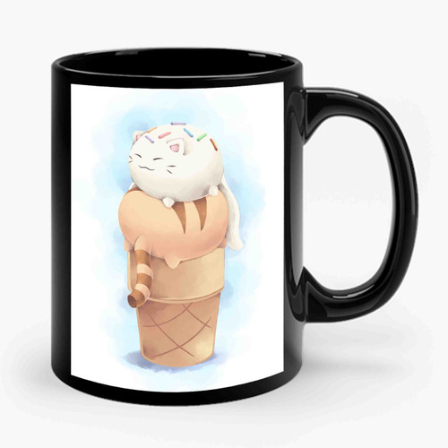 Ice Cream Cat Ceramic Mug