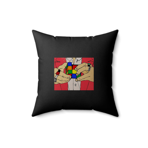 Harry Styles 1D Tour Art Rubix Cube Square Pillow Cover