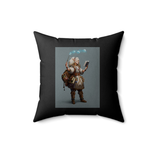 High Elf Wizard Wand Magic Books Square Pillow Cover