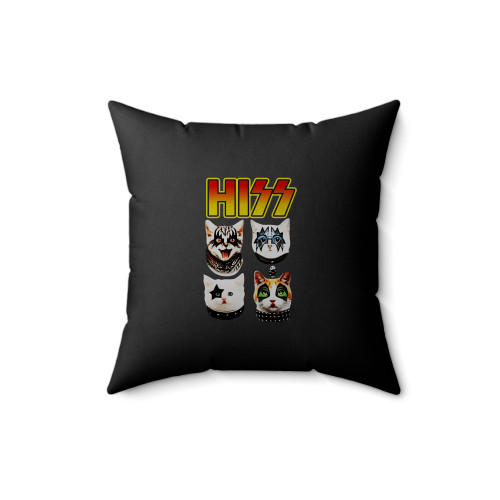 Hiss Cat Music Lovers Funny Spoof Square Pillow Cover