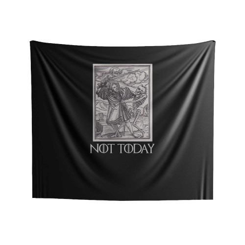 Not Today Skeleton Game Of Thrones Indoor Wall Tapestries