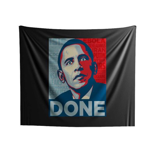 Obama Done Indoor Wall Tapestries