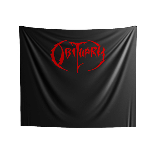 Obituary Death Metal Band Logo Six Feet Under Carcass Indoor Wall Tapestries