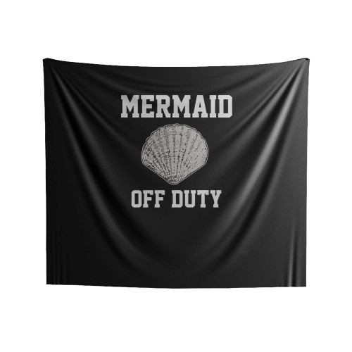Off Duty Mermaid Gym Sport Runner Yoga Funny Thanksgiving Christmas Funny Quotes Indoor Wall Tapestries