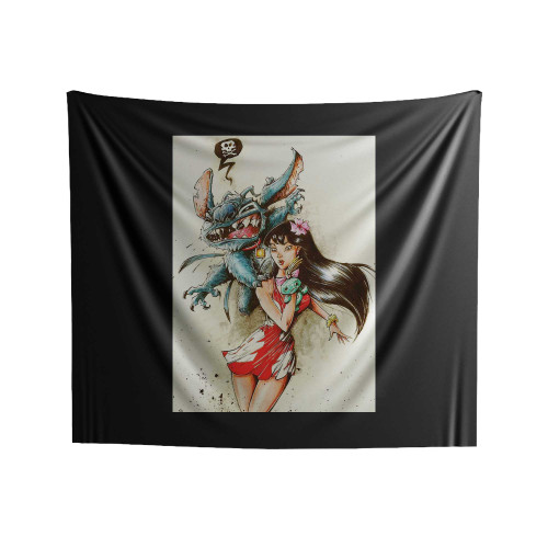 Ohana Lilo And Stitch Indoor Wall Tapestries