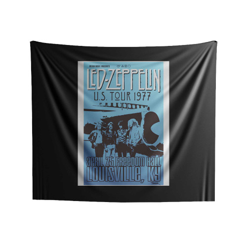 Old Tin Sign Concert Posters Led Zeppelin Tour 1977 Indoor Wall Tapestries
