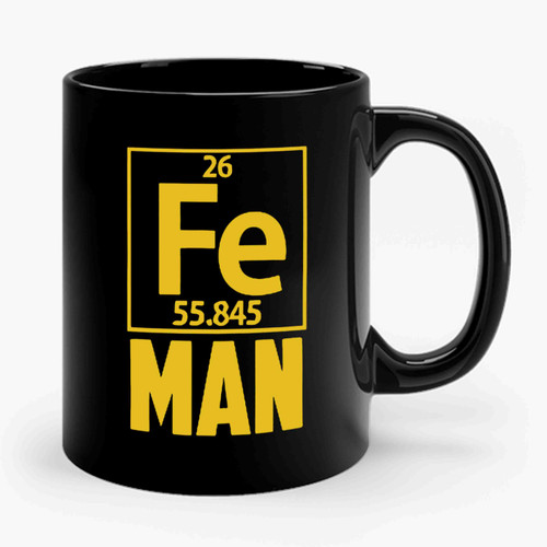 Fe Man Science Periodic Table Ceramic Mug