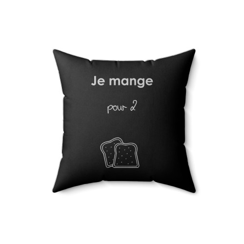 Je Mange Pour 2 Square Pillow Cover