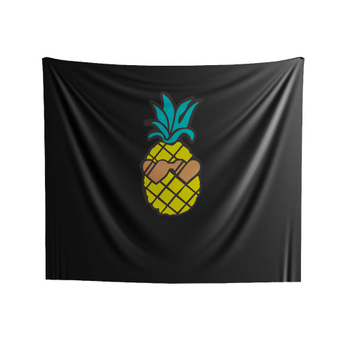 Pedro The Pineapple Glitter Cute Summer Indoor Wall Tapestries