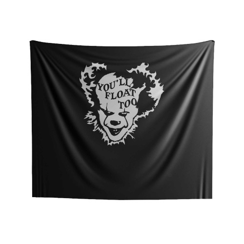 Pennywise The Clown You'll Float Too It Horror Indoor Wall Tapestries
